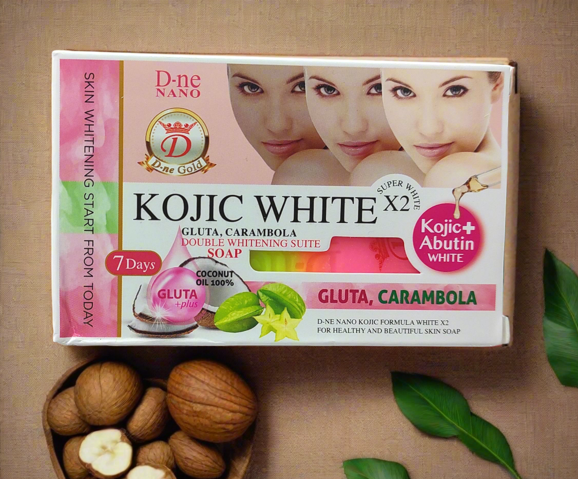 D-Ne Nano Kojic White 2x Gluta Arbutin Double Whitening Soap - 160g