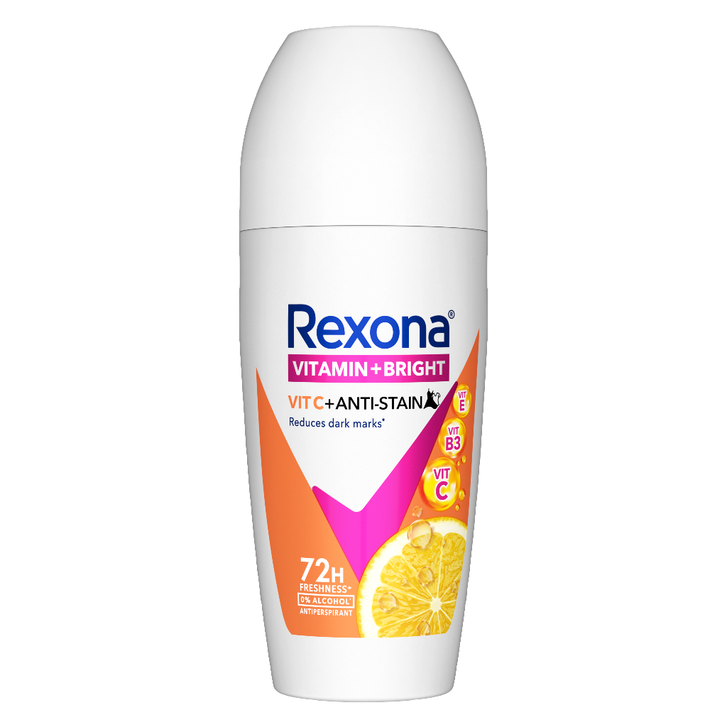 REXONA VITAMIN+BRIGHT VITA+ANTI-STAIN ROLL ON 45 ML