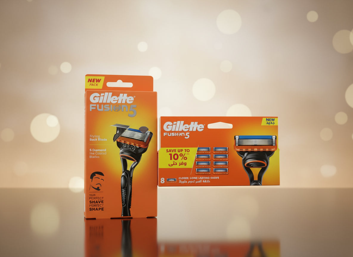 GILLETTE FUSION 5 RAZOR WITH 9 BLADES COMBO PACK